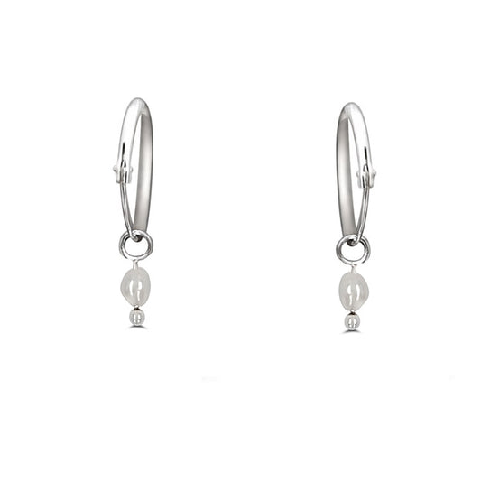 PEARL HOOP EARRINGS
