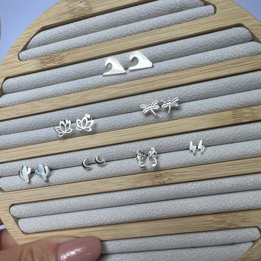 MOON STUD EARRINGS