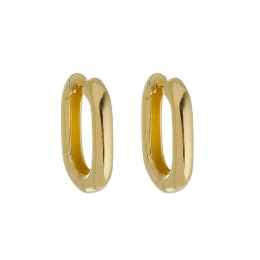 OVAL HOOP EARRINGS (M)